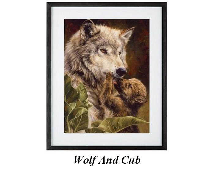 North American Wolf And Cub